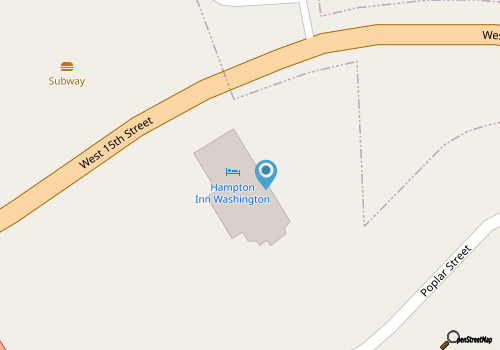 Hampton Inn Washington  map location
