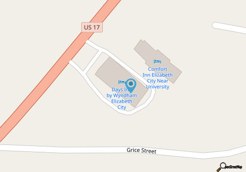 Days Inn Elizabeth City map location