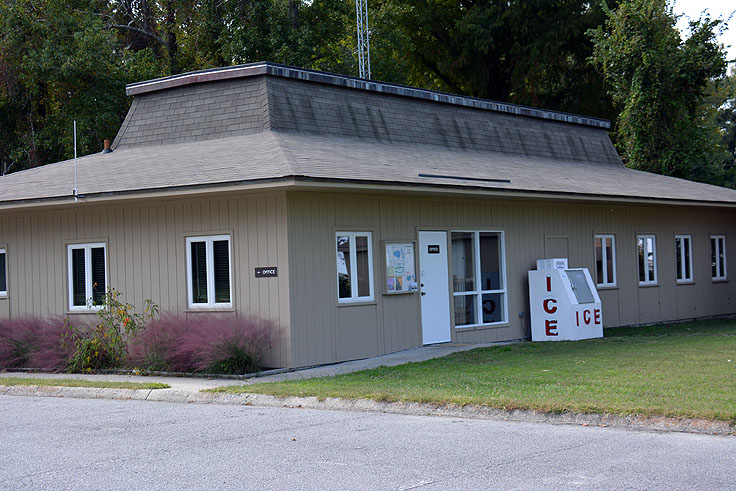 Welcome Center at Pettigrew State Park