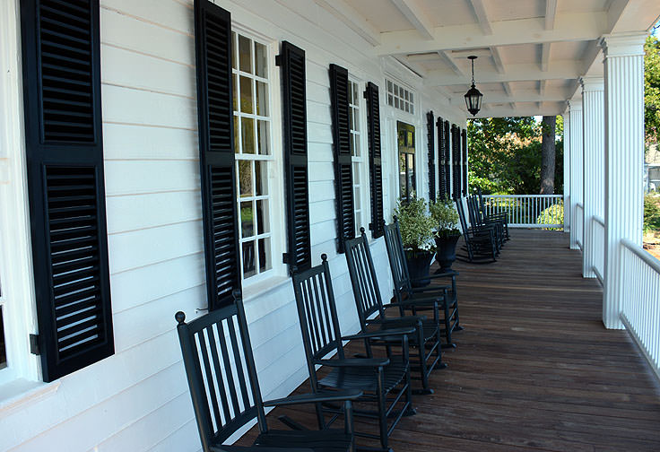 Porch chairs outside the Barker House in Edenton, NC